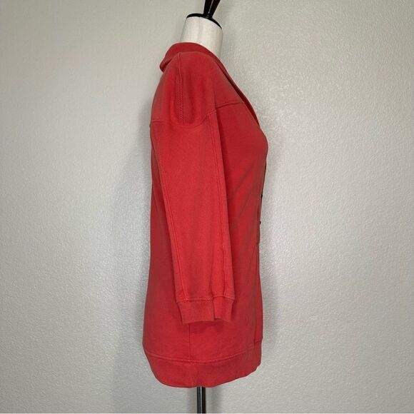 Citizens of Humanity 100% Cotton Shawl Collar Reddish Orange Sweatshirt - Picture 6 of 13